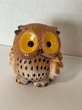 Artesania Rinconada Ceramic Owl Figurine